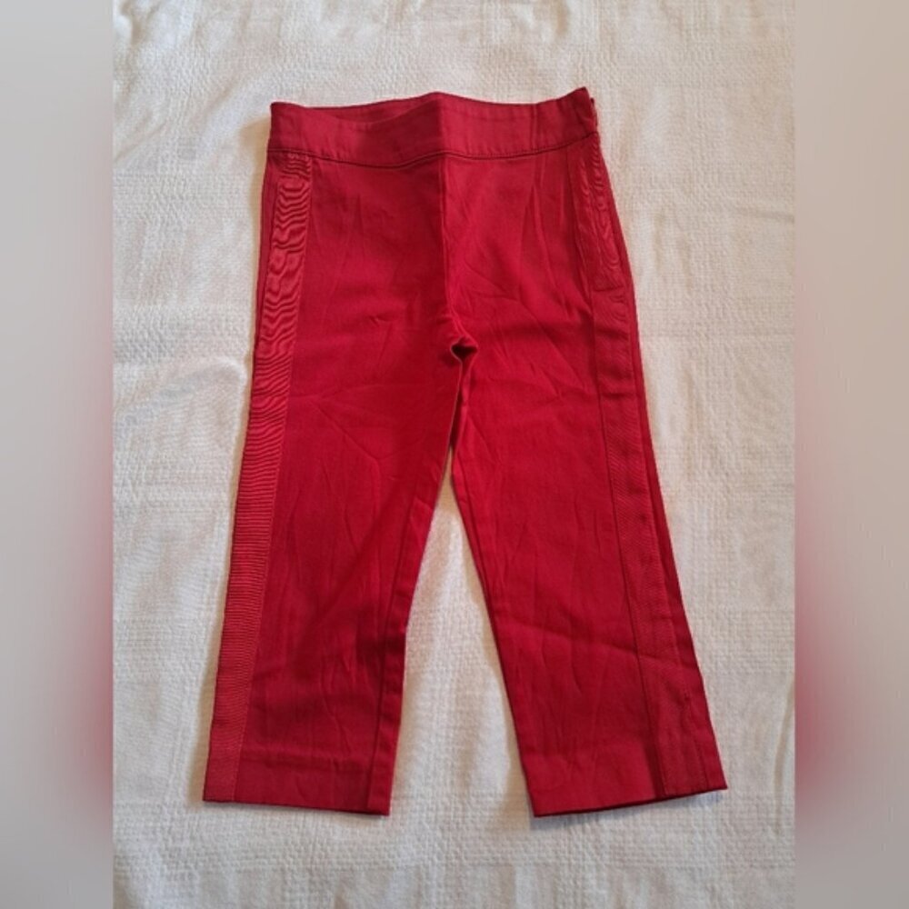 Janie and Jack girls size 4 red pants with stretch. Side zipper, adjustable 2018